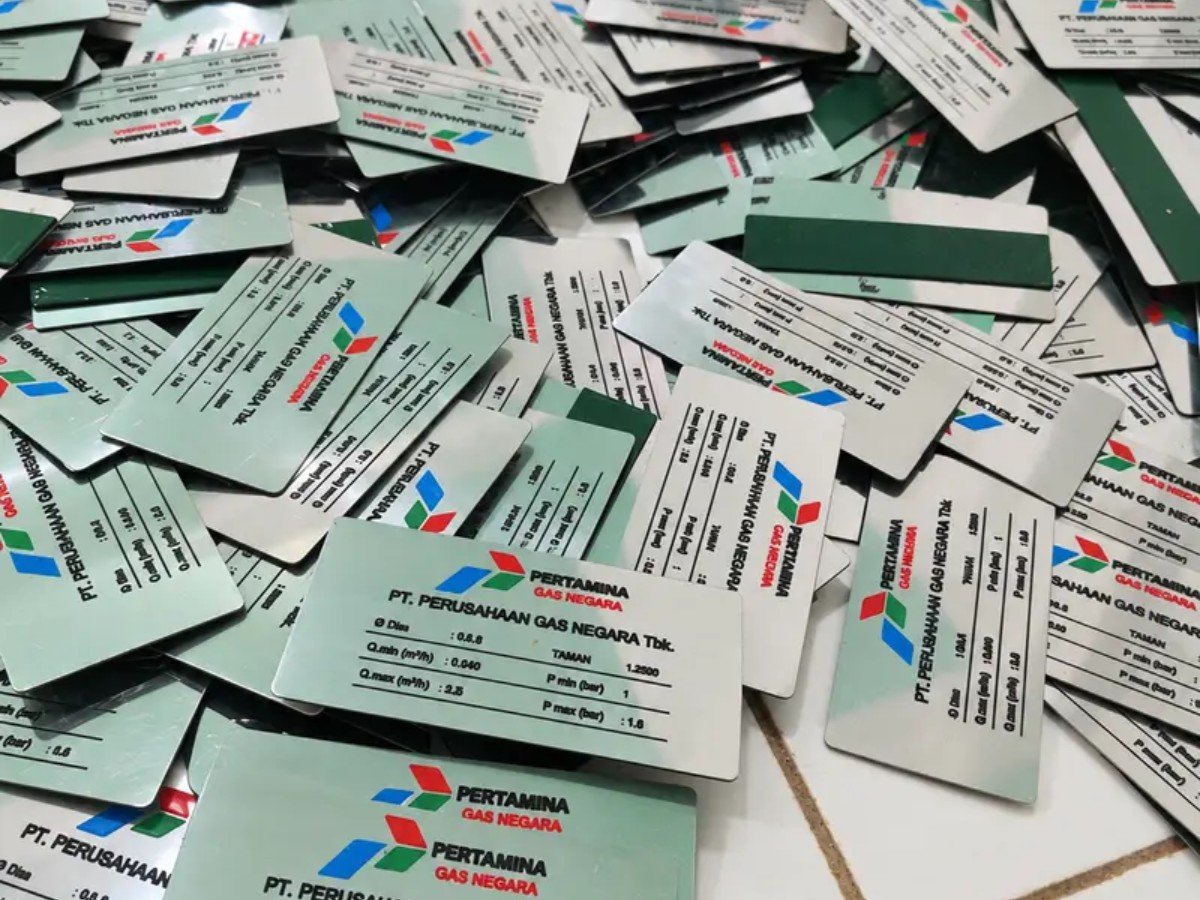 Nameplate Stainless Spesifikasi Meter Gas